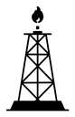 Shale gas rig icon