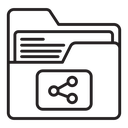 Share folder line icon