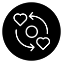 Sharing love icon
