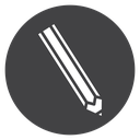 Sharpened Pencil Black Filled icon