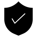 Shield check mark icon