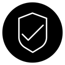 Shield check mark icon