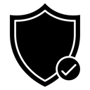 Shield check mark icon