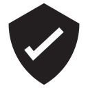 Shield check mark icon