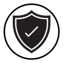 Shield check mark icon