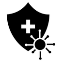 Shield virus icon