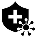 Shield virus icon
