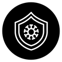 Shield virus icon