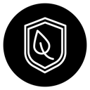 Shield with leafs icon