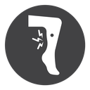 Shin pain Black Filled icon