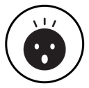 Shocked face icon