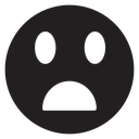 Shocked face icon
