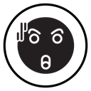 Shocked face icon