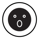 Shocked face icon
