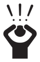 Shocked human icon