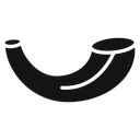 Shofar Black Filled icon