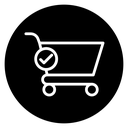 Shopping cart check icon