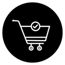Shopping cart check 2 icon
