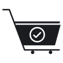 Shopping cart check 3 icon