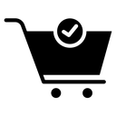 Shopping Cart Check Mark icon