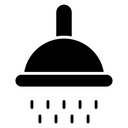 Shower down Black Filled icon