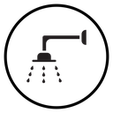 Shower head Black Filled icon