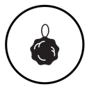 Shower sponge ball icon