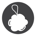 Shower sponge ball icon