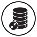 Shrink database Black Filled icon