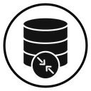 Shrink database Black Filled icon
