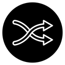 Shuffle Black Filled icon