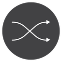 Shuffle Cross Arrows Black Filled icon