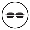 Shutter sunglasses icon