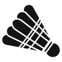 Shuttlecock Black Filled icon