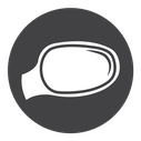 Side mirror Black Filled icon