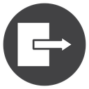 Sign Out Door Arrow Black Filled icon