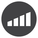 Signal Strength Bars Black Filled icon