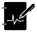 Signature black filled icon