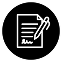 Signature in documents icon