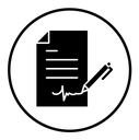 Signature in documents icon