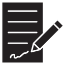 Signed contract icon