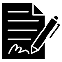 Signed contract icon
