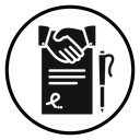 Signed contract icon