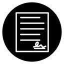 Signed contract icon