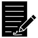 Signed contract icon