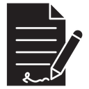 Signed contract icon