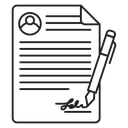 Signed document icon