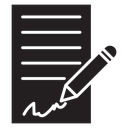Signed document icon