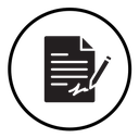 Signed document icon