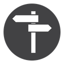 Signpost Black Filled icon